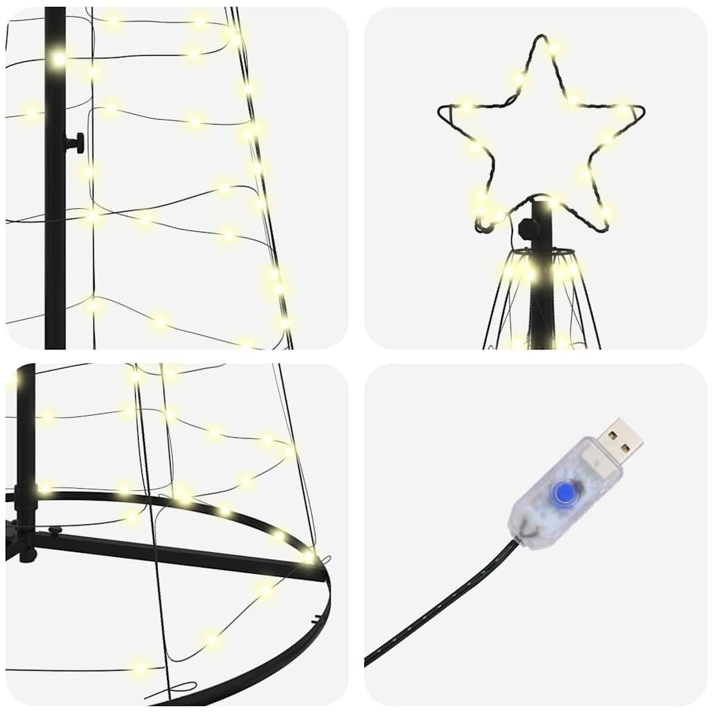 Albero di Natale LED con 800 LED Bianco caldo 400 cm Ferro