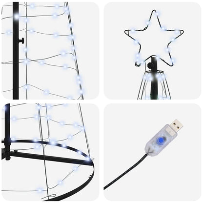 Albero di Natale LED con 800 LED Bianco freddo 400 cm Ferro