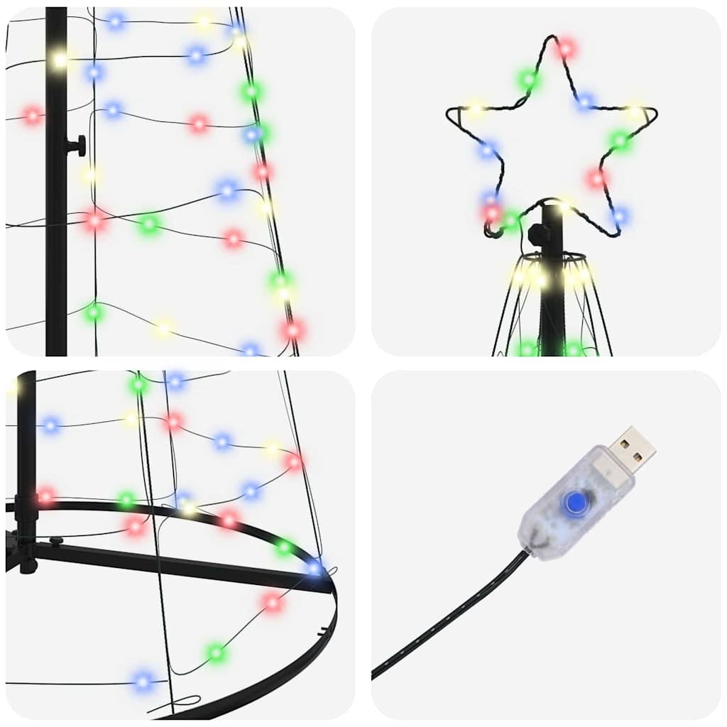 Albero di Natale LED con 800 LED Multicolore 400 cm Ferro