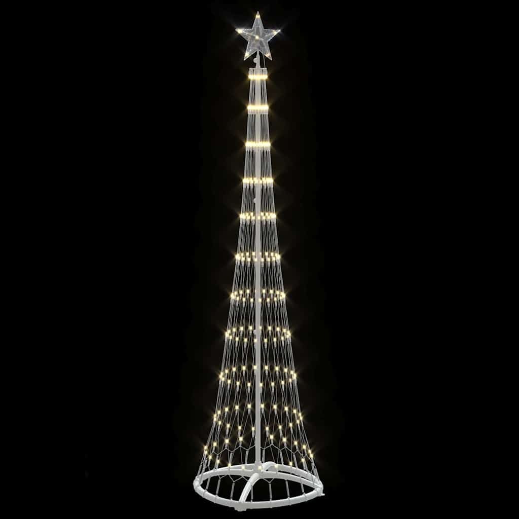 Albero di Natale LED Bianco caldo 51 x 51 x 190 cm Metallo