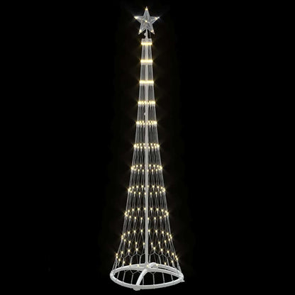 Albero di Natale LED Bianco caldo 51 x 51 x 190 cm Metallo