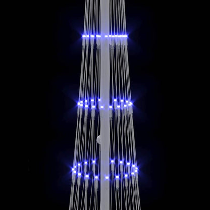 Albero di Natale LED con 230 LED Blu 51 x 51 x 190 cm Metallo