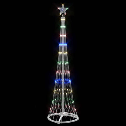 Albero di Natale LED Multicolore 51 x 51 x 190 cm Metallo