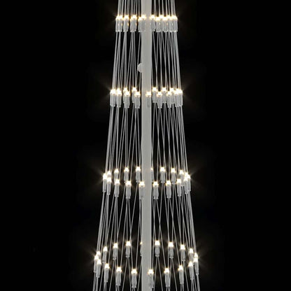 Albero di Natale LED Bianco caldo 70 x 70 x 250 cm Metallo