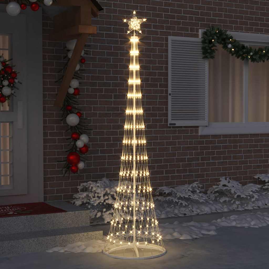 Albero di Natale LED Bianco caldo 70 x 70 x 250 cm Metallo