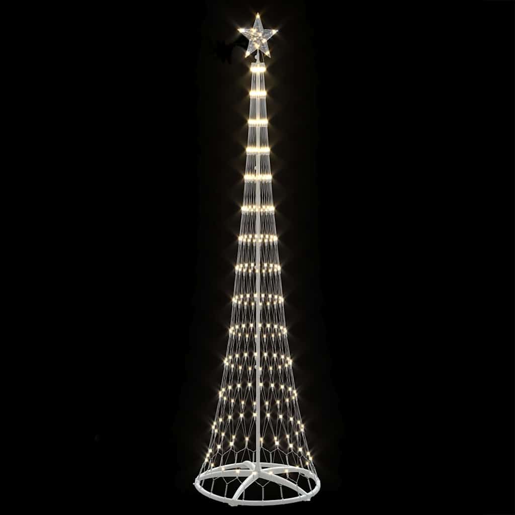 Albero di Natale LED Bianco caldo 70 x 70 x 250 cm Metallo