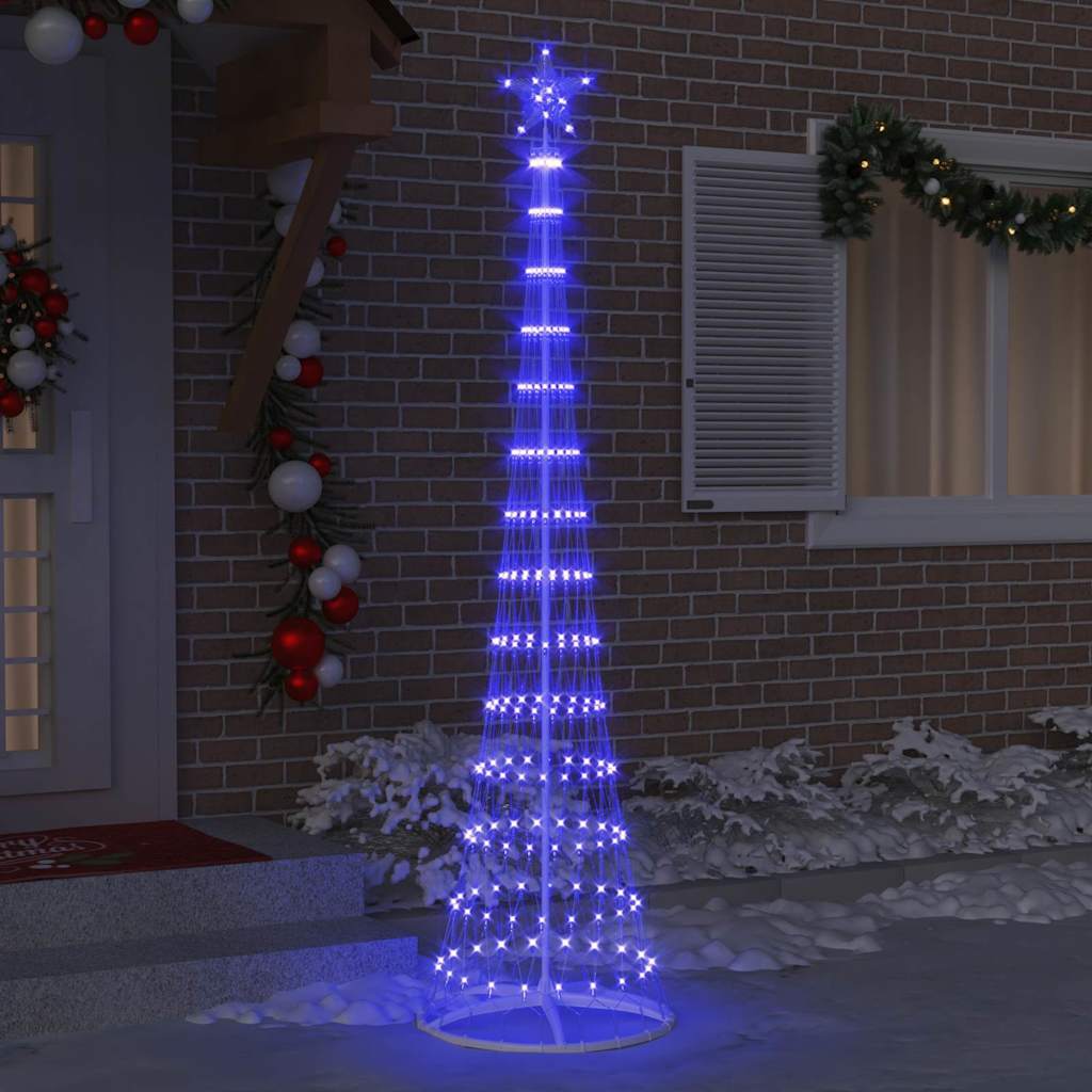 Albero di Natale LED con 290 LED Blu 70 x 70 x 250 cm Metallo