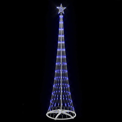 Albero di Natale LED con 290 LED Blu 70 x 70 x 250 cm Metallo