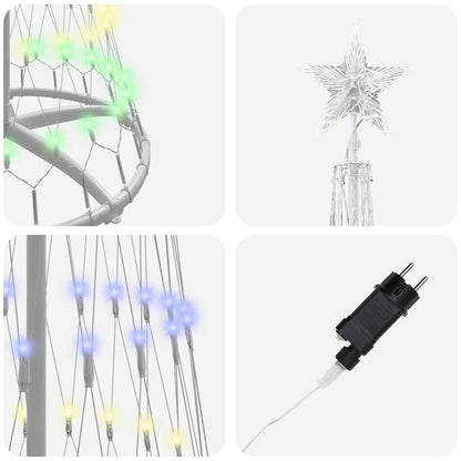 Albero di Natale LED Multicolore 70 x 70 x 250 cm Metallo