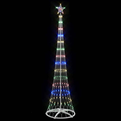 Albero di Natale LED Multicolore 70 x 70 x 250 cm Metallo