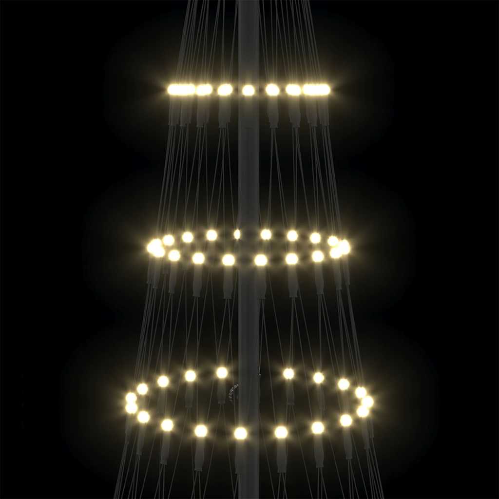 Albero di Natale LED Bianco caldo 71 x 71 x 184.5 cm Metallo