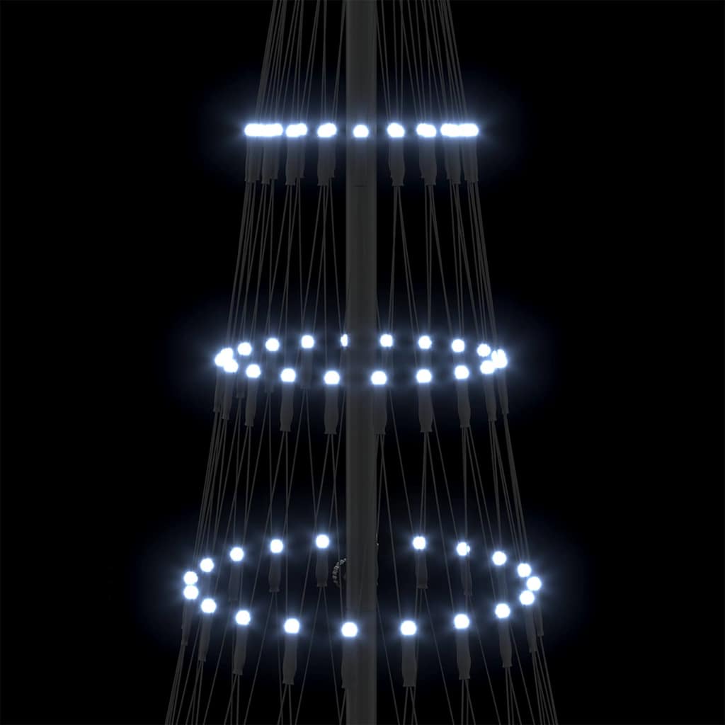 Albero di Natale LED Bianco freddo 71 x 71 x 184.5 cm Metallo