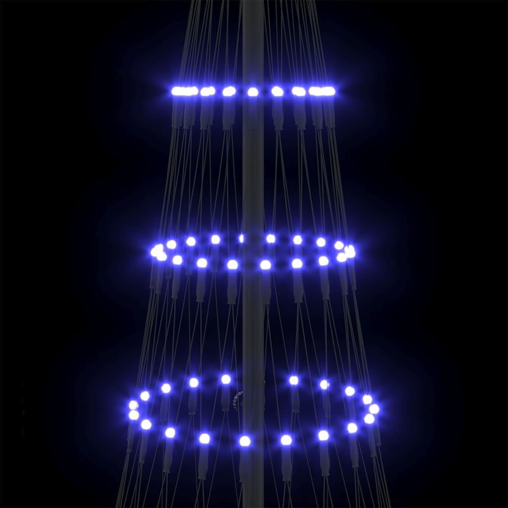 Albero di Natale LED con 230 LED Blu 71 x 71 x 184.5 cm Metallo