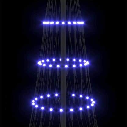 Albero di Natale LED con 230 LED Blu 71 x 71 x 184.5 cm Metallo