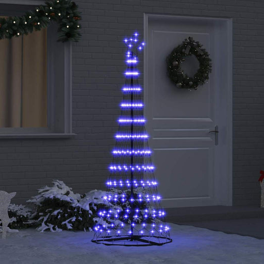 Albero di Natale LED con 230 LED Blu 71 x 71 x 184.5 cm Metallo