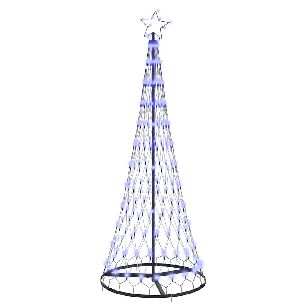 Albero di Natale LED con 230 LED Blu 71 x 71 x 184.5 cm Metallo