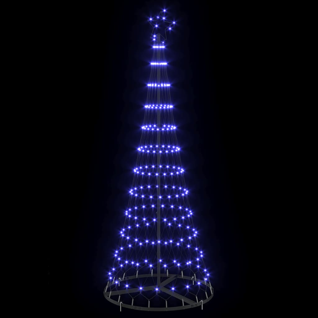 Albero di Natale LED con 230 LED Blu 71 x 71 x 184.5 cm Metallo