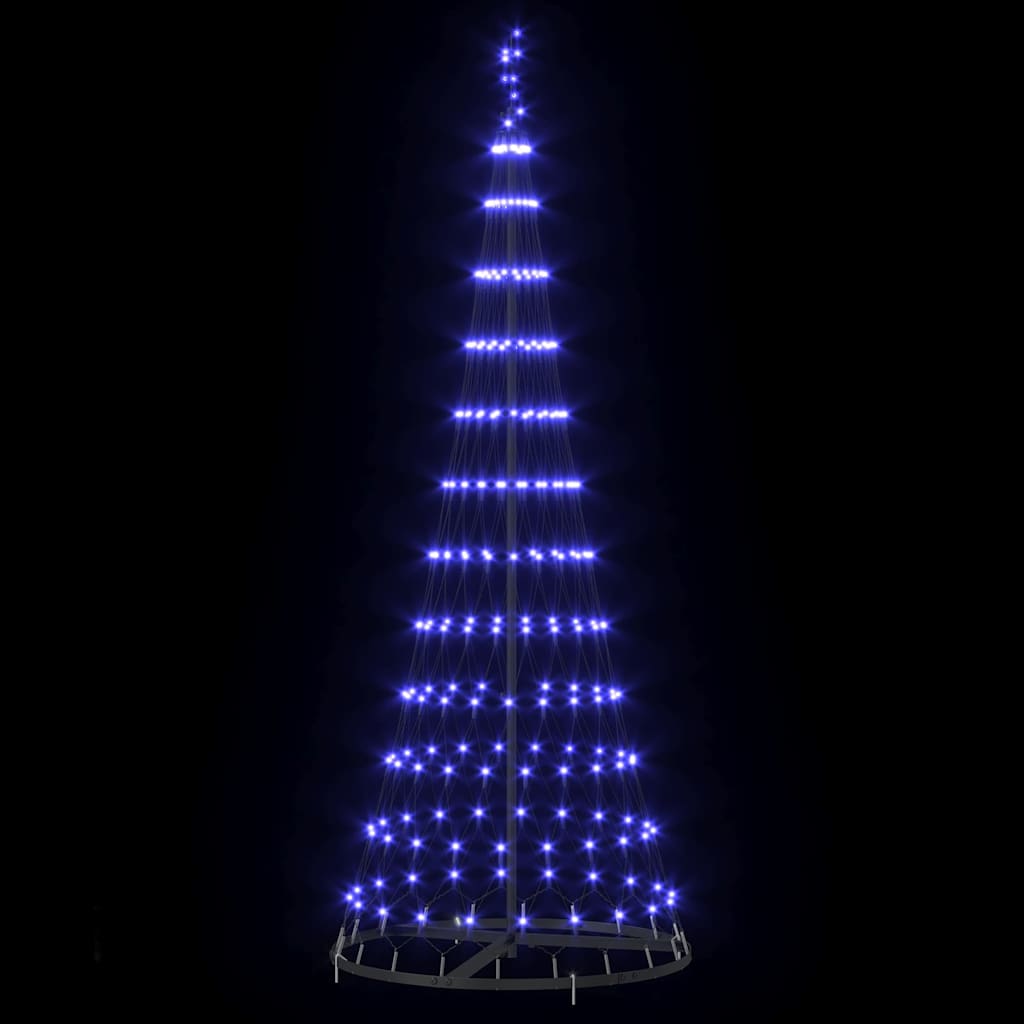Albero di Natale LED con 230 LED Blu 71 x 71 x 184.5 cm Metallo