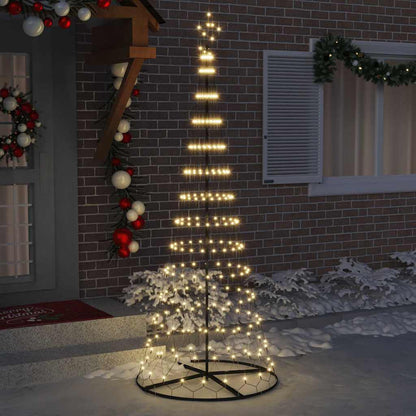 Albero di Natale LED Bianco caldo 100 x 100 x 250 cm Metallo