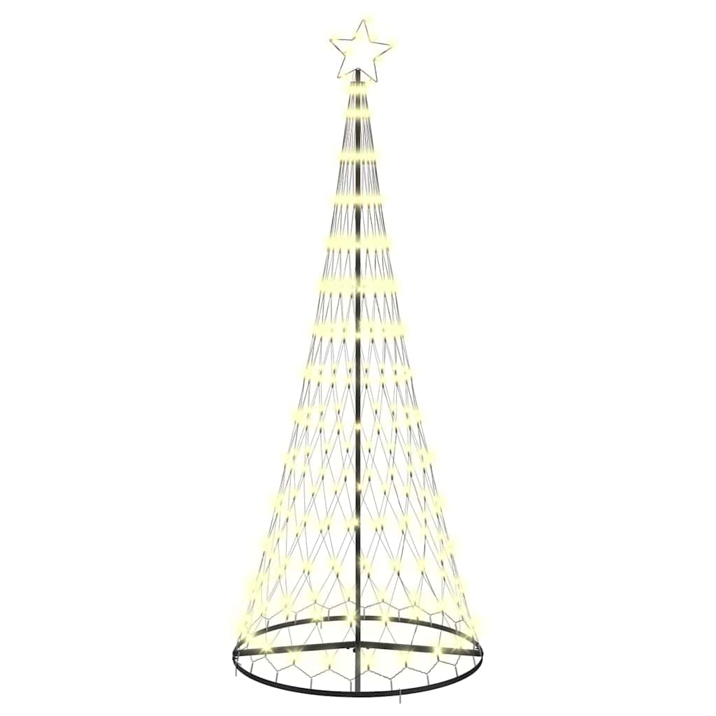 Albero di Natale LED Bianco caldo 100 x 100 x 250 cm Metallo