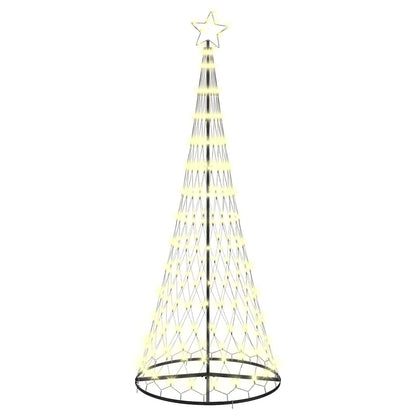 Albero di Natale LED Bianco caldo 100 x 100 x 250 cm Metallo