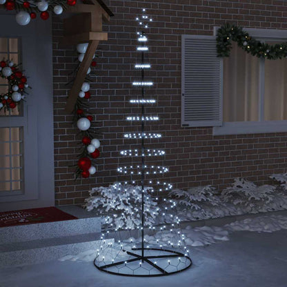 Albero di Natale LED Bianco freddo 100 x 100 x 250 cm Metallo