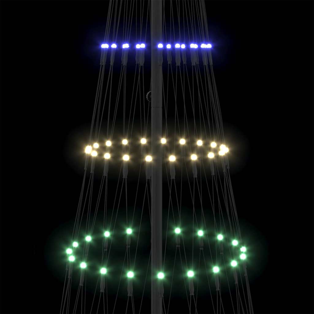 Albero di Natale LED Multicolore 100 x 100 x 250 cm Metallo
