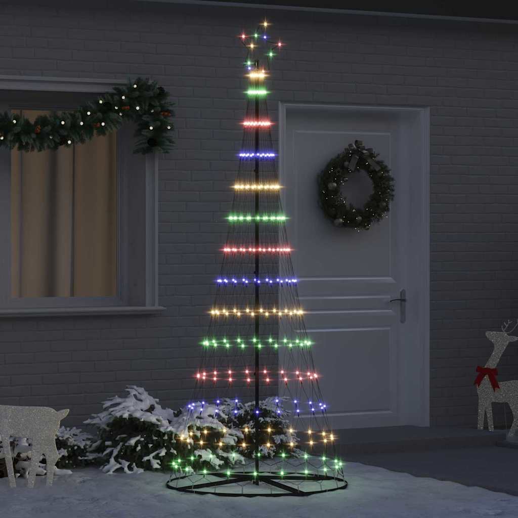 Albero di Natale LED Multicolore 100 x 100 x 250 cm Metallo