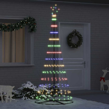 Albero di Natale LED Multicolore 100 x 100 x 250 cm Metallo