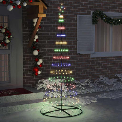 Albero di Natale LED Multicolore 100 x 100 x 250 cm Metallo