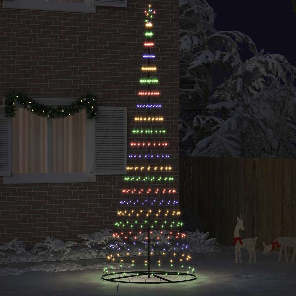 Albero di Natale LED Multicolore 138.5 x 138.5 x 399 cm Metallo