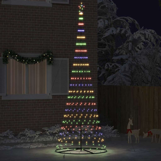 Albero di Natale LED Multicolore 138.5 x 138.5 x 399 cm Metallo