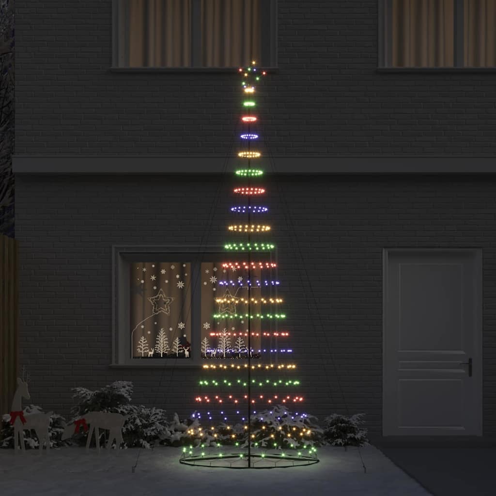 Albero di Natale LED Multicolore 138.5 x 138.5 x 399 cm Metallo