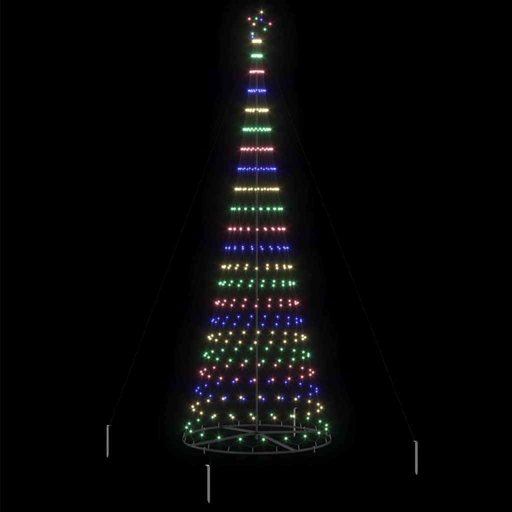 Albero di Natale LED Multicolore 138.5 x 138.5 x 399 cm Metallo