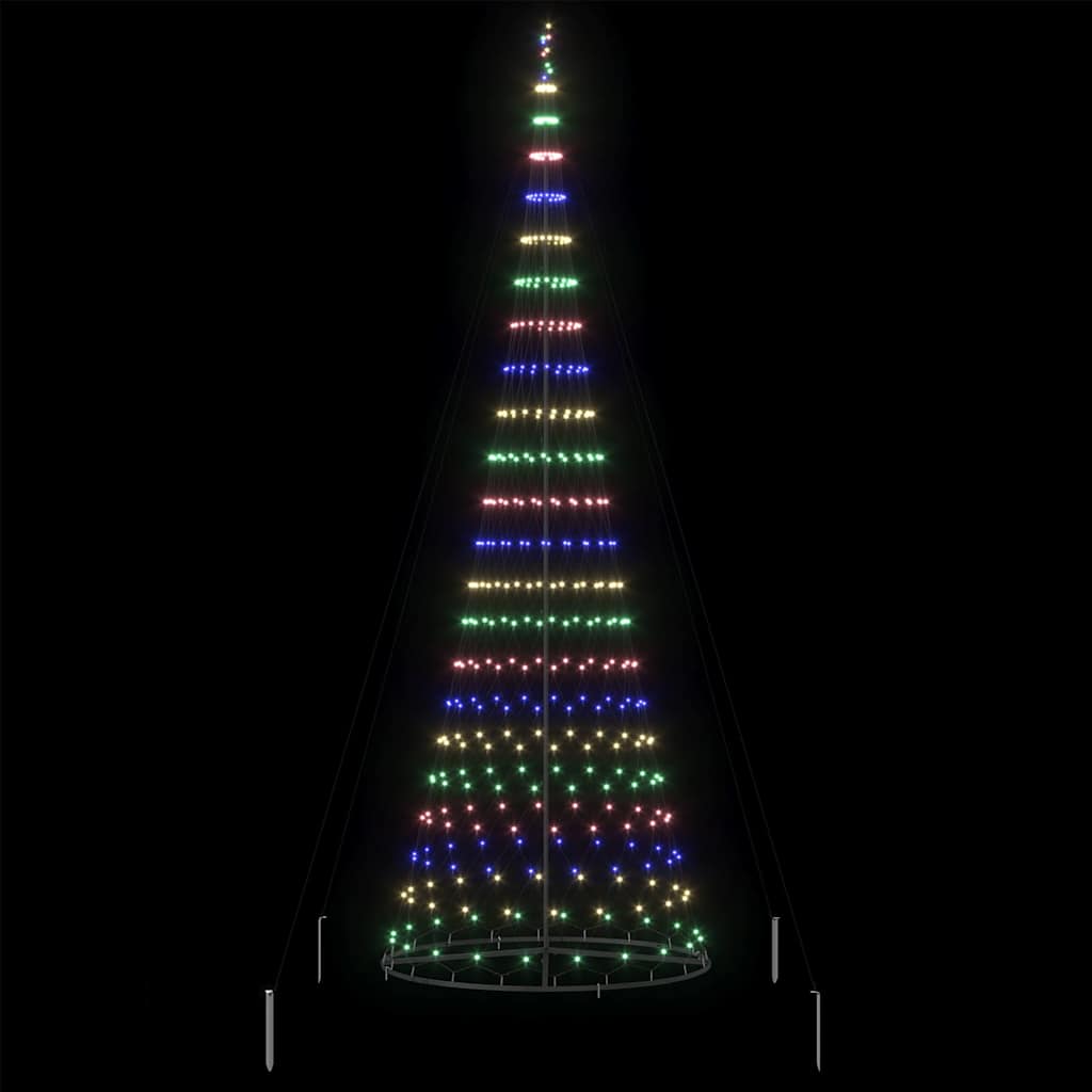 Albero di Natale LED Multicolore 138.5 x 138.5 x 399 cm Metallo