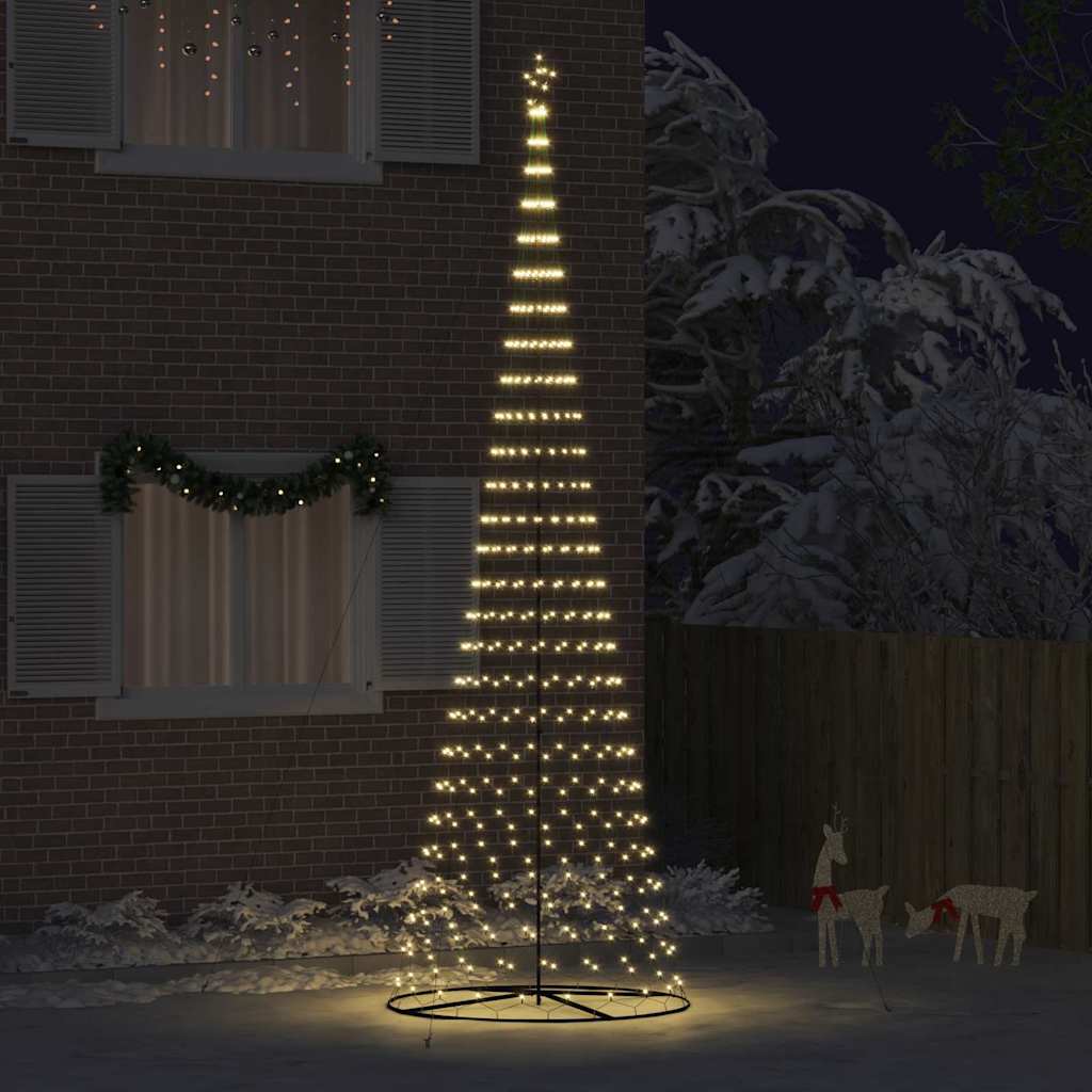 Albero di Natale LED Bianco caldo 160 x 160 x 500 cm Metallo