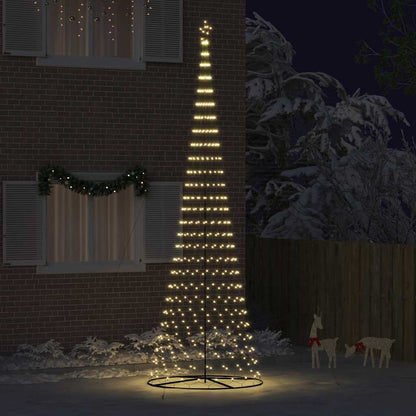 Albero di Natale LED Bianco caldo 160 x 160 x 500 cm Metallo