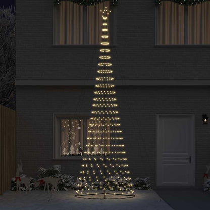 Albero di Natale LED Bianco caldo 160 x 160 x 500 cm Metallo