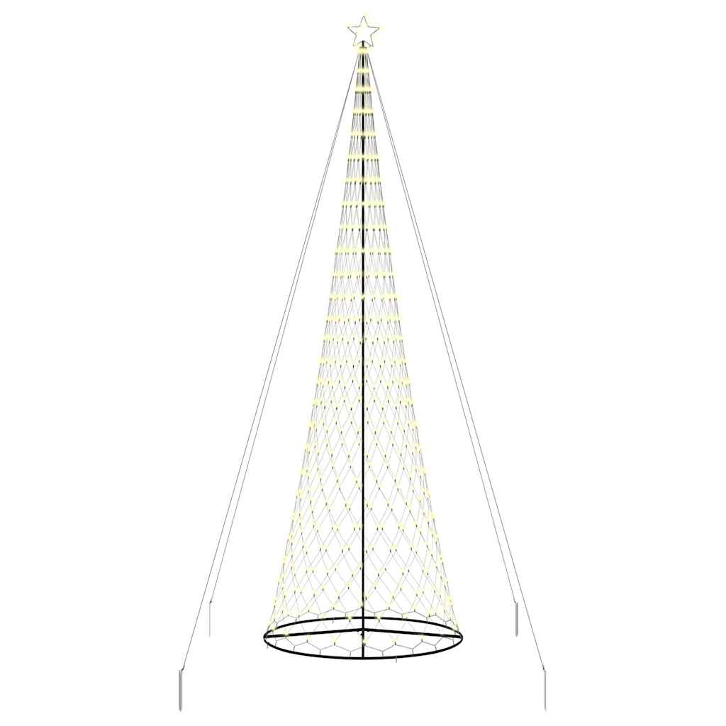 Albero di Natale LED Bianco caldo 160 x 160 x 500 cm Metallo