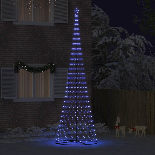 Albero di Natale LED con 550 LED Blu 160 x 160 x 500 cm Metallo