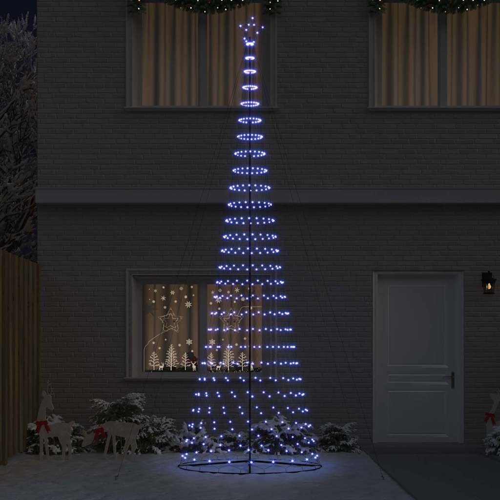 Albero di Natale LED con 550 LED Blu 160 x 160 x 500 cm Metallo