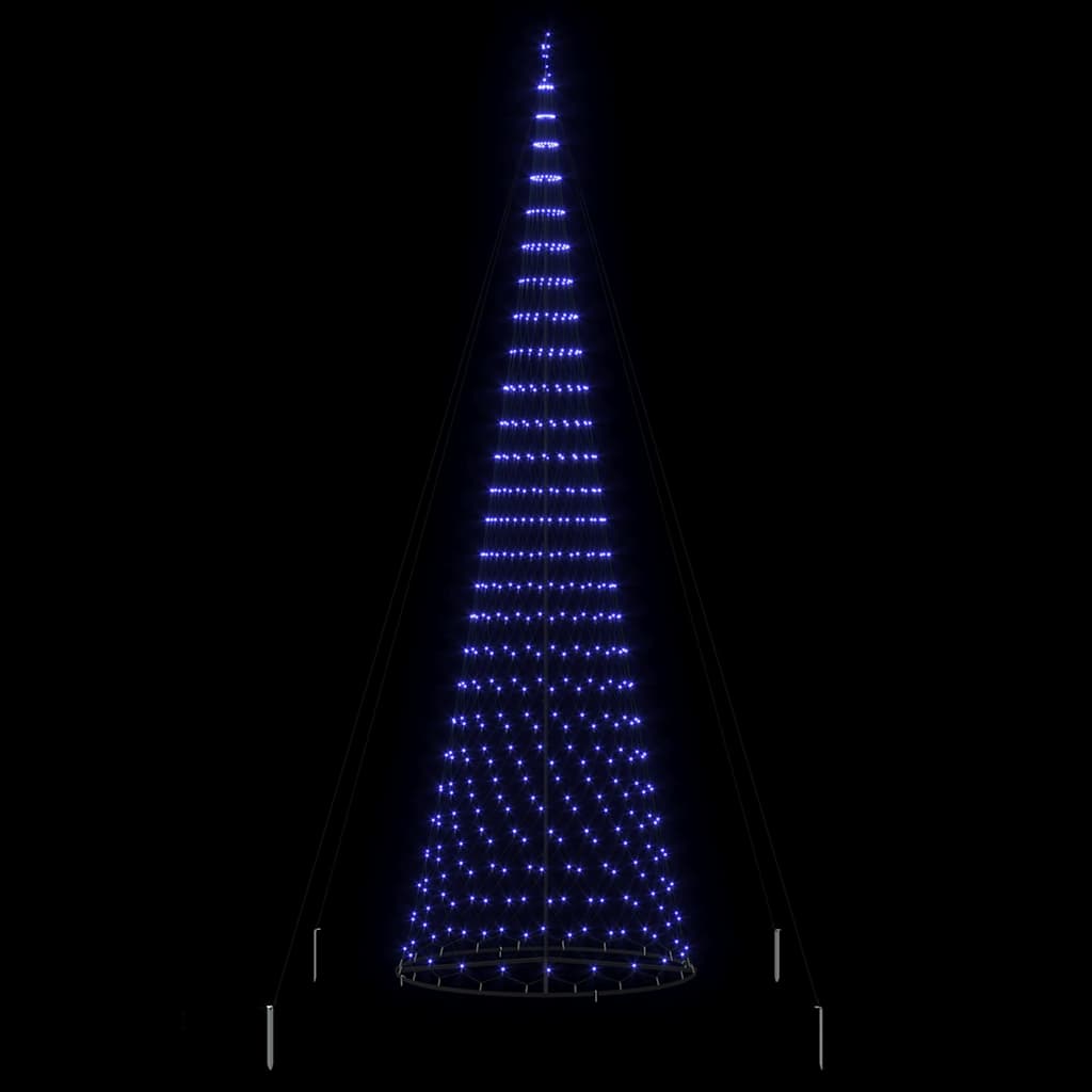 Albero di Natale LED con 550 LED Blu 160 x 160 x 500 cm Metallo