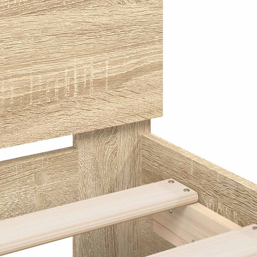 Struttura del letto Sonoma 137 x 190 cm Legno multistrato | homemem39