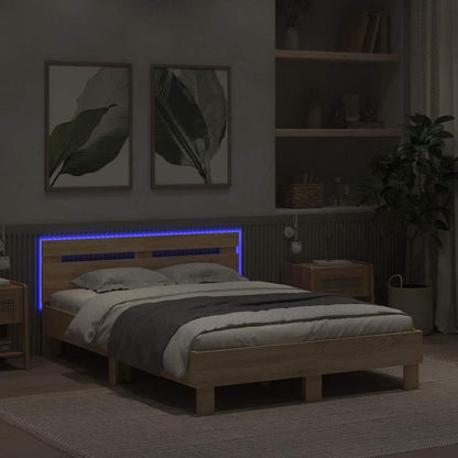 Struttura del letto Sonoma 137 x 190 cm Legno multistrato | homemem39