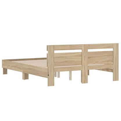 Struttura del letto Sonoma 152 x 203 cm Legno multistrato | homemem39