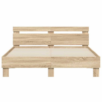 Struttura del letto Sonoma 152 x 203 cm Legno multistrato | homemem39