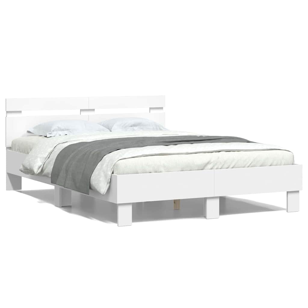 Struttura del letto Bianco 137 x 190 cm Legno multistrato | homemem39