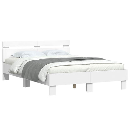 Struttura del letto Bianco 137 x 190 cm Legno multistrato | homemem39