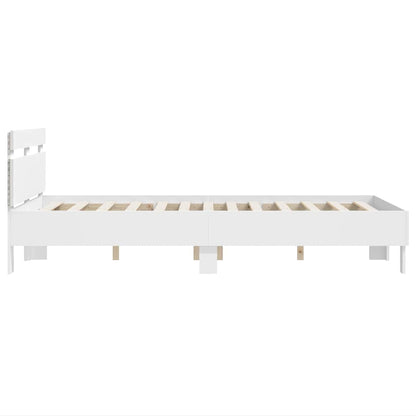 Struttura del letto Bianco 137 x 190 cm Legno multistrato | homemem39