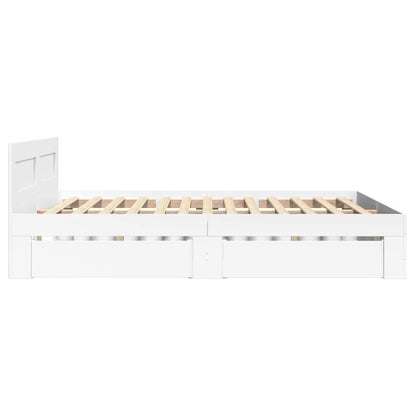Struttura del letto Bianco 137 x 188 cm Legno multistrato | homemem39